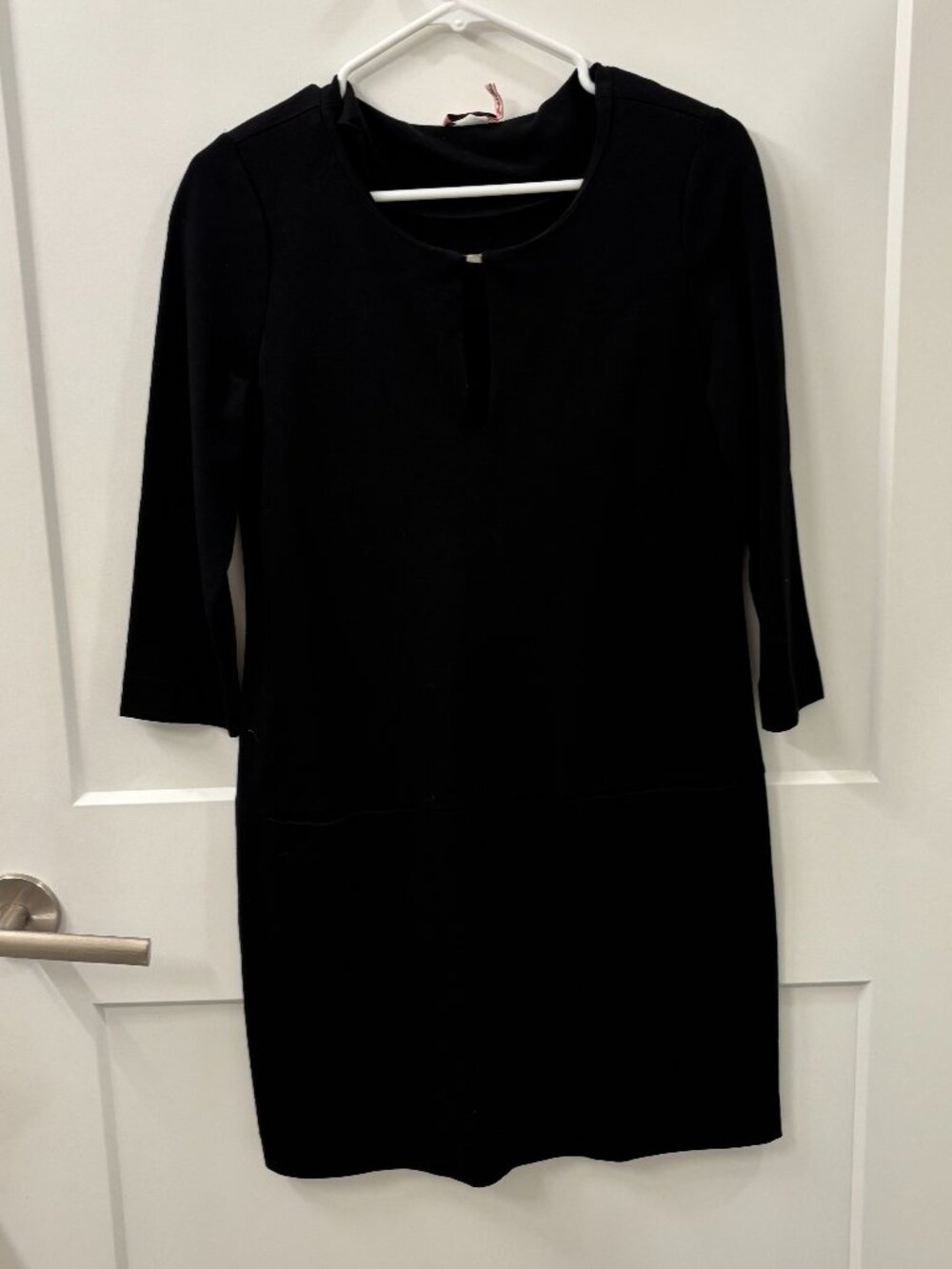 Original Juicy Couture Black Mini Dress Keyhole Detail Silver Hardware Size M